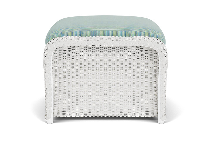 Lloyd Flanders™ Weekend Retreat Woven Ottoman - Matte White, Unearth Dew