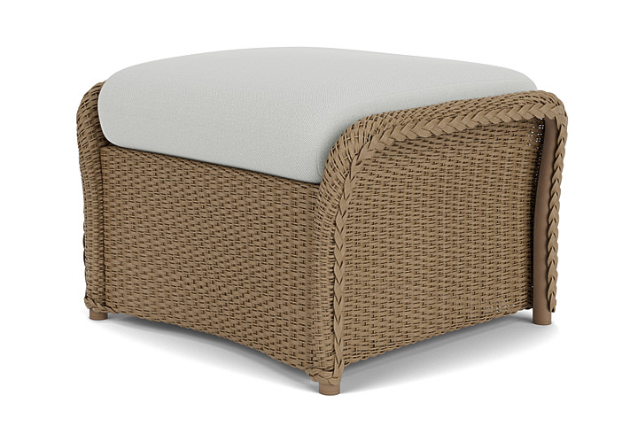 Lloyd Flanders™ Weekend Retreat Woven Ottoman - Fawn, Loveboat Mint