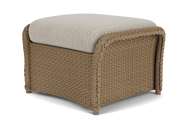 Lloyd Flanders™ Weekend Retreat Woven Ottoman - Fawn, Callen Celadon