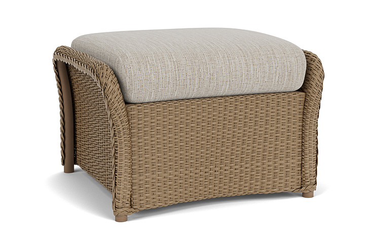 Lloyd Flanders™ Weekend Retreat Woven Ottoman - Fawn, Callen Celadon