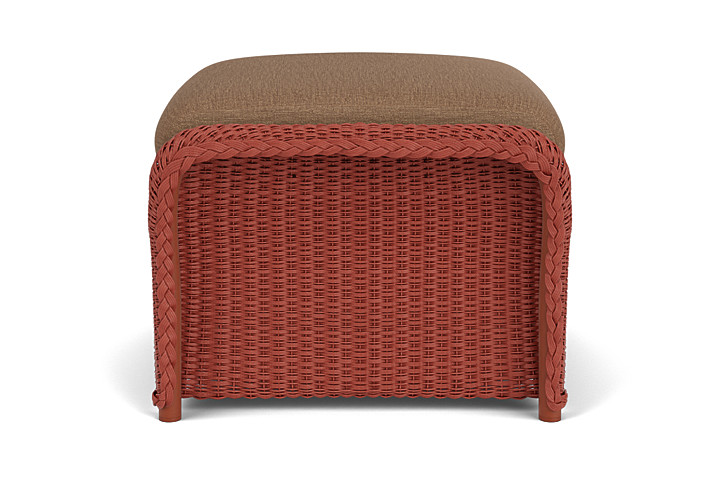 Lloyd Flanders™ Weekend Retreat Woven Ottoman - Terracotta, Canvas Natural