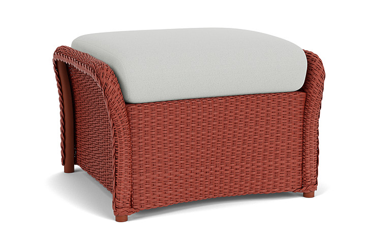 Lloyd Flanders™ Weekend Retreat Woven Ottoman - Terracotta, Loveboat Mint