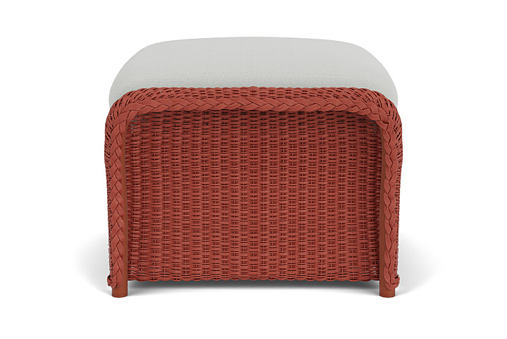 Lloyd Flanders™ Weekend Retreat Woven Ottoman - Terracotta, Loveboat Mint