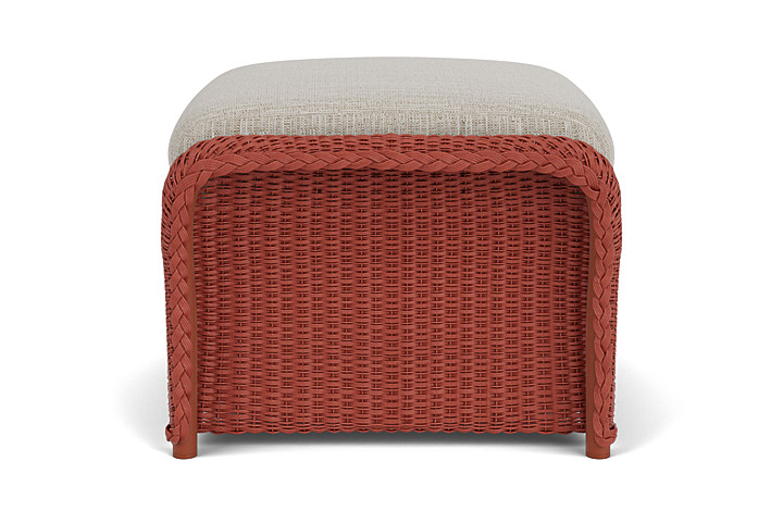 Lloyd Flanders™ Weekend Retreat Woven Ottoman - Terracotta, Callen Celadon