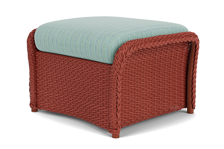 Lloyd Flanders™ Weekend Retreat Woven Ottoman - Terracotta, Unearth Dew