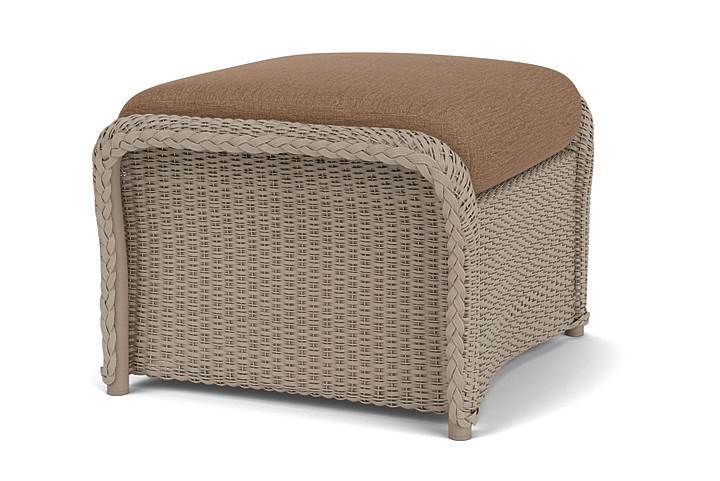 Lloyd Flanders™ Weekend Retreat Woven Ottoman - French Beige, Canvas Natural