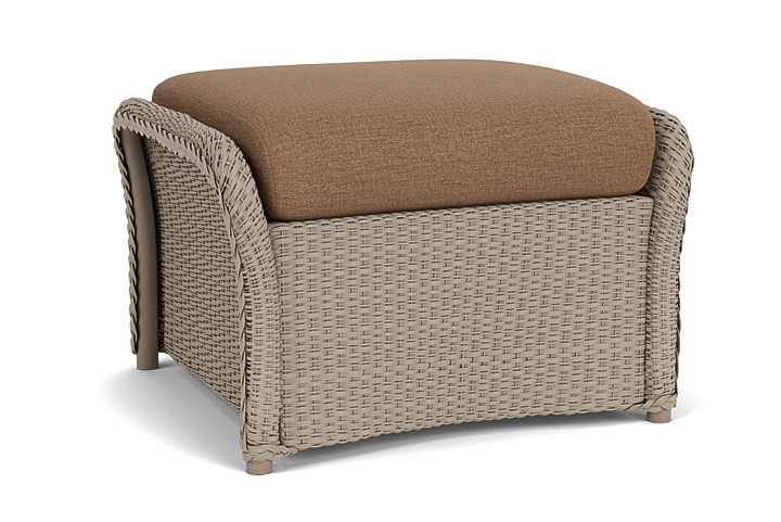 Lloyd Flanders™ Weekend Retreat Woven Ottoman - French Beige, Canvas Natural