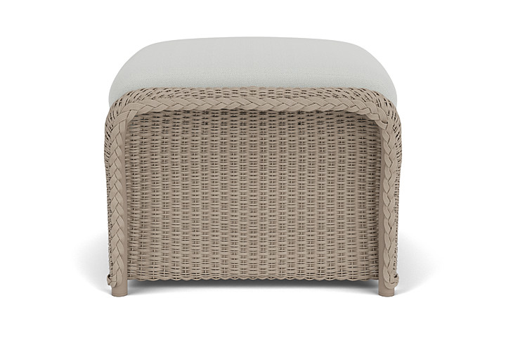 Lloyd Flanders™ Weekend Retreat Woven Ottoman - French Beige, Loveboat Mint