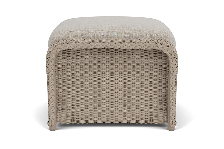 Lloyd Flanders™ Weekend Retreat Woven Ottoman - French Beige, Callen Celadon