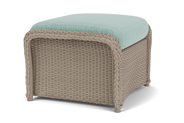 Lloyd Flanders™ Weekend Retreat Woven Ottoman - French Beige, Unearth Dew