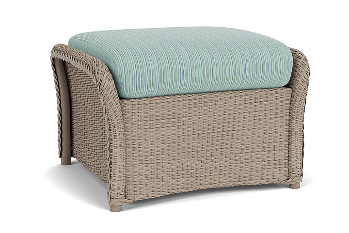 Lloyd Flanders™ Weekend Retreat Woven Ottoman - French Beige, Unearth Dew