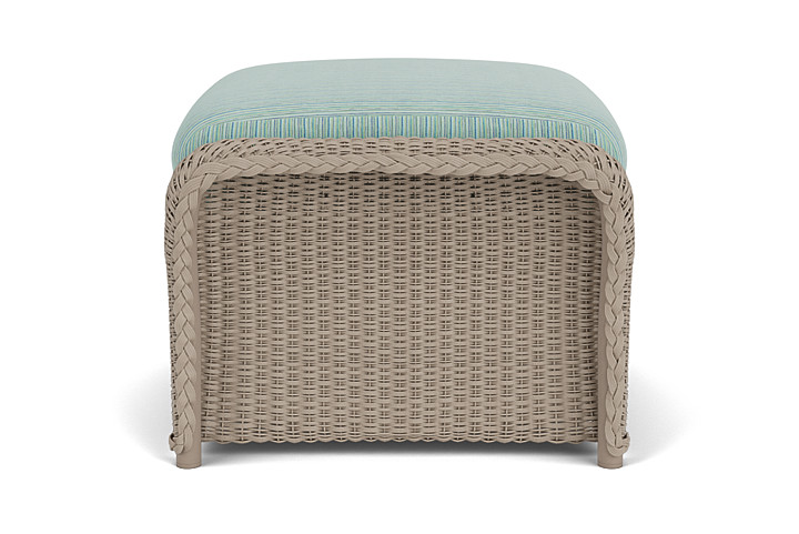 Lloyd Flanders™ Weekend Retreat Woven Ottoman - French Beige, Unearth Dew