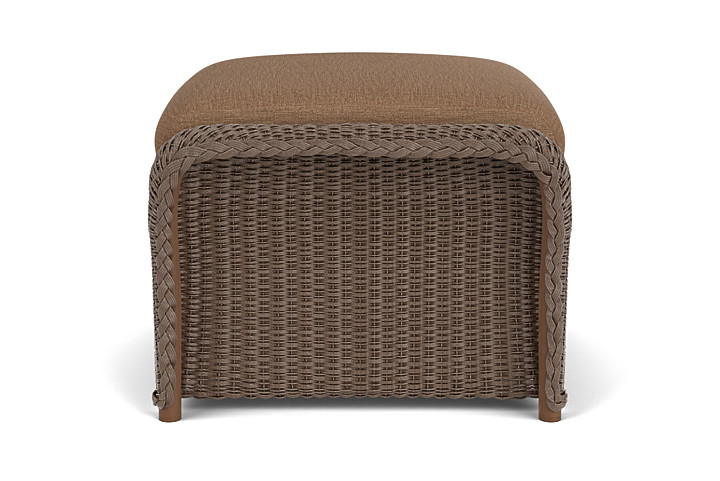 Lloyd Flanders™ Weekend Retreat Woven Ottoman - Bark, Canvas Natural