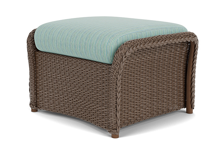 Lloyd Flanders™ Weekend Retreat Woven Ottoman - Bark, Unearth Dew