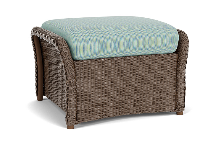 Lloyd Flanders™ Weekend Retreat Woven Ottoman - Bark, Unearth Dew