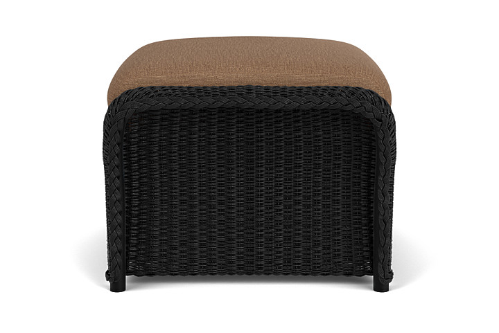 Lloyd Flanders™ Weekend Retreat Woven Ottoman - Ebony, Canvas Natural