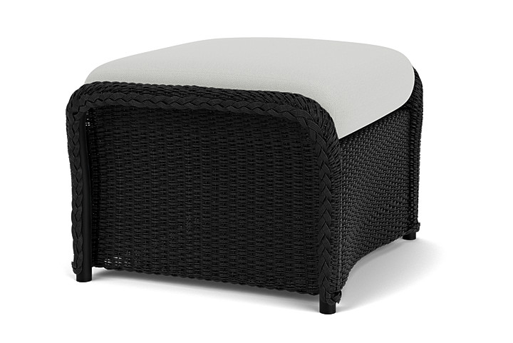 Lloyd Flanders™ Weekend Retreat Woven Ottoman - Ebony, Loveboat Mint