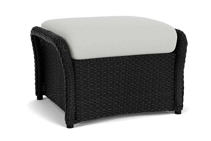 Lloyd Flanders™ Weekend Retreat Woven Ottoman - Ebony, Loveboat Mint