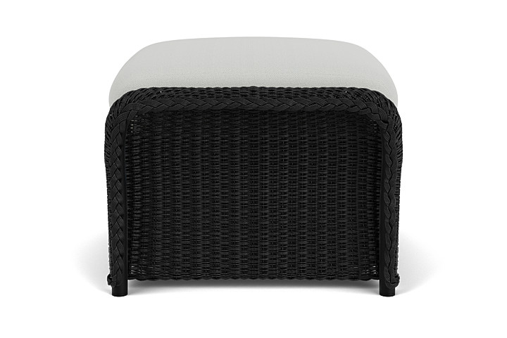 Lloyd Flanders™ Weekend Retreat Woven Ottoman - Ebony, Loveboat Mint