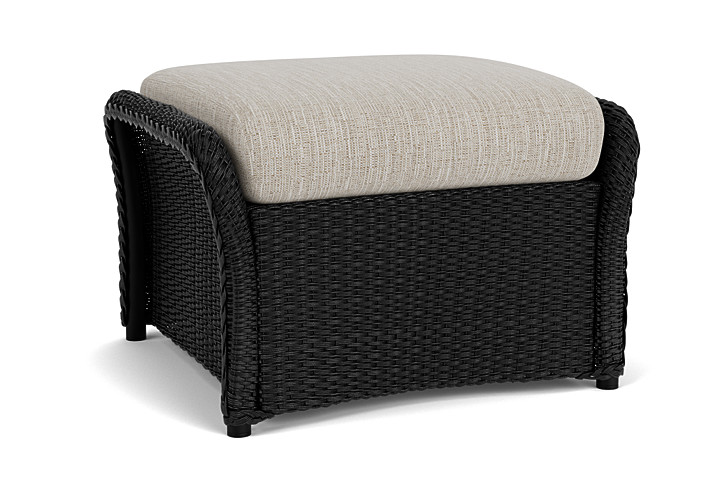 Lloyd Flanders™ Weekend Retreat Woven Ottoman - Ebony, Callen Celadon