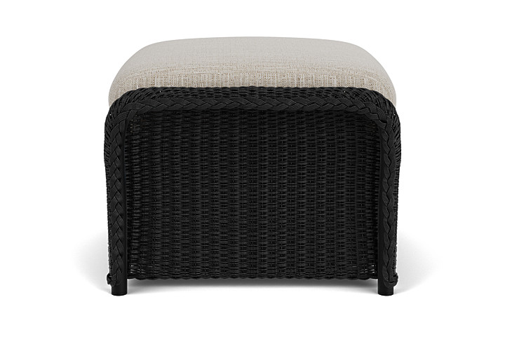 Lloyd Flanders™ Weekend Retreat Woven Ottoman - Ebony, Callen Celadon