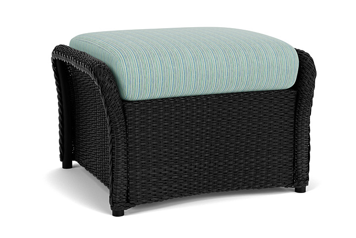 Lloyd Flanders™ Weekend Retreat Woven Ottoman - Ebony, Unearth Dew