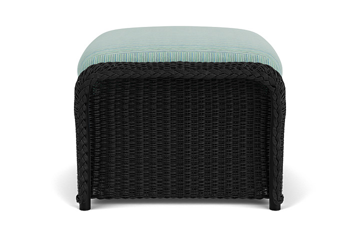 Lloyd Flanders™ Weekend Retreat Woven Ottoman - Ebony, Unearth Dew