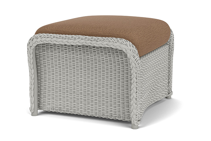 Lloyd Flanders™ Weekend Retreat Woven Ottoman - Platinum, Canvas Natural