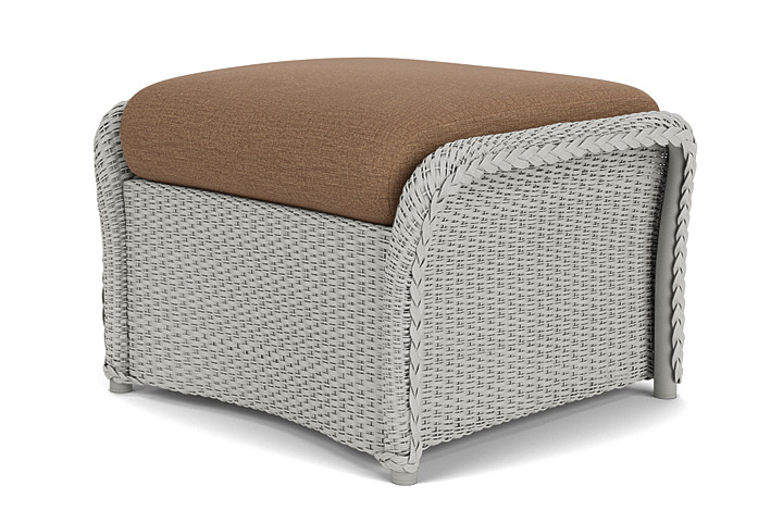 Lloyd Flanders™ Weekend Retreat Woven Ottoman - Platinum, Canvas Natural