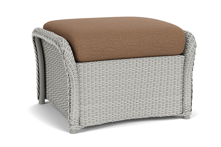 Lloyd Flanders™ Weekend Retreat Woven Ottoman - Platinum, Canvas Natural