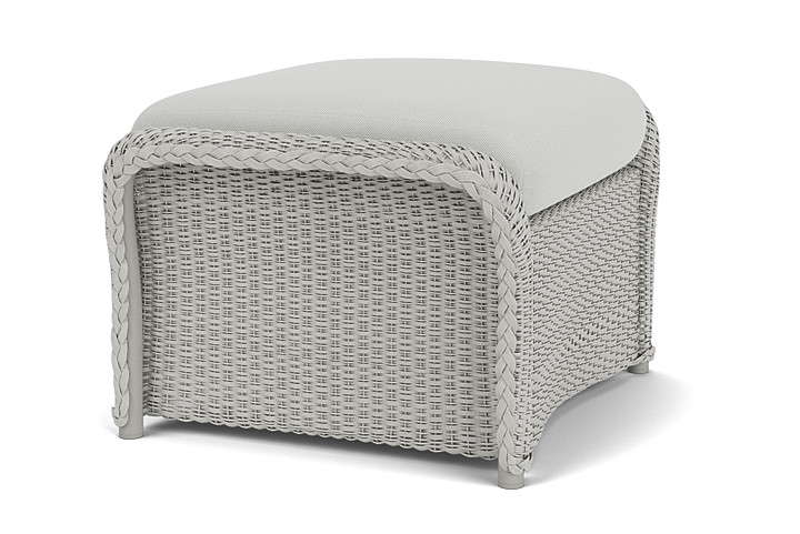 Lloyd Flanders™ Weekend Retreat Woven Ottoman - Platinum, Loveboat Mint