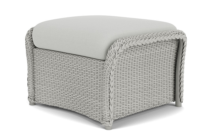 Lloyd Flanders™ Weekend Retreat Woven Ottoman - Platinum, Loveboat Mint