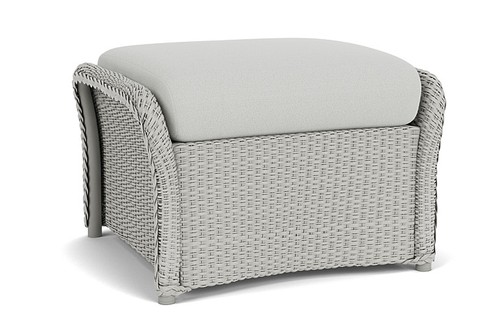 Lloyd Flanders™ Weekend Retreat Woven Ottoman - Platinum, Loveboat Mint