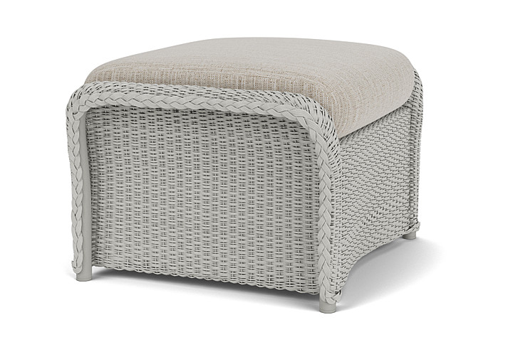 Lloyd Flanders™ Weekend Retreat Woven Ottoman - Platinum, Callen Celadon