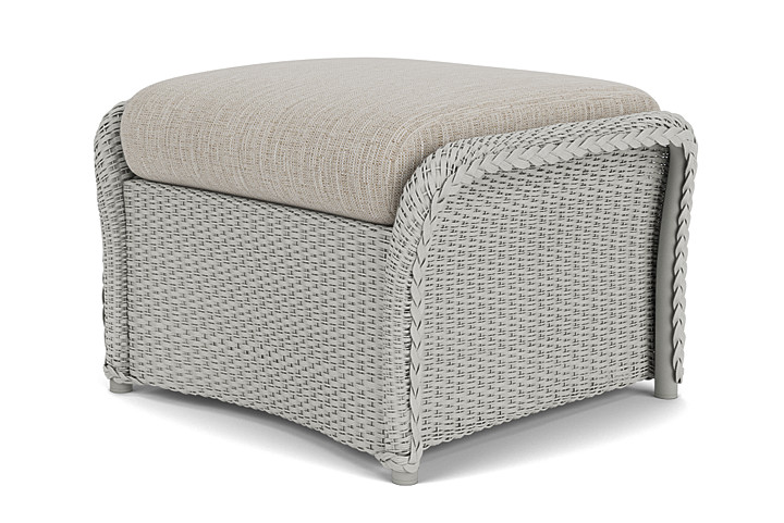 Lloyd Flanders™ Weekend Retreat Woven Ottoman - Platinum, Callen Celadon