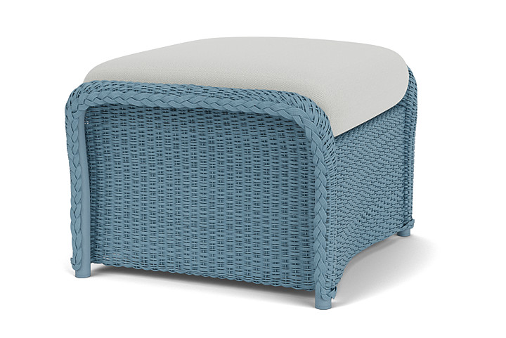 Lloyd Flanders™ Weekend Retreat Woven Ottoman - Stillwater, Loveboat Mint