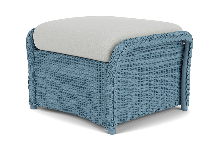 Lloyd Flanders™ Weekend Retreat Woven Ottoman - Stillwater, Loveboat Mint