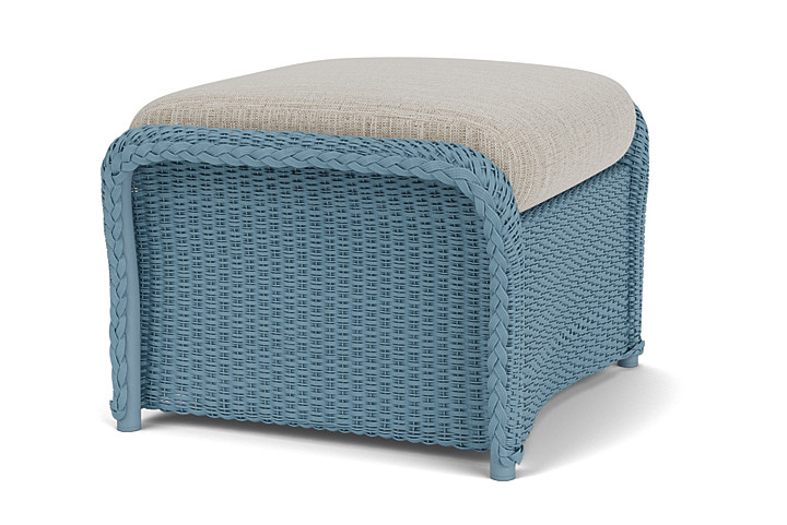 Lloyd Flanders™ Weekend Retreat Woven Ottoman - Stillwater, Callen Celadon