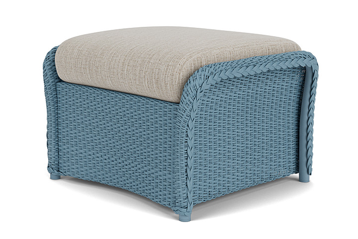 Lloyd Flanders™ Weekend Retreat Woven Ottoman - Stillwater, Callen Celadon