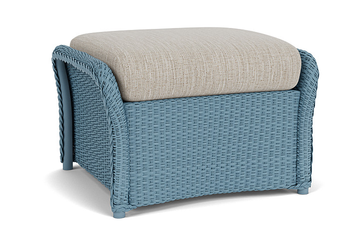 Lloyd Flanders™ Weekend Retreat Woven Ottoman - Stillwater, Callen Celadon