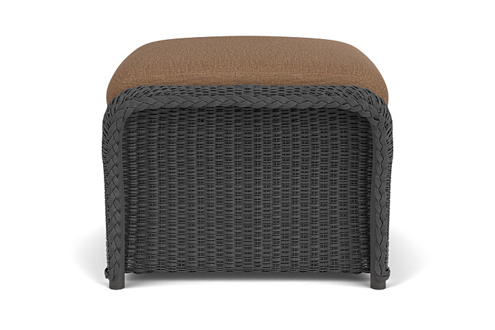 Lloyd Flanders™ Weekend Retreat Woven Ottoman - Charcoal, Canvas Natural