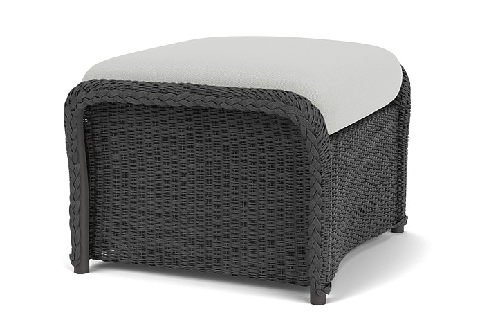 Lloyd Flanders™ Weekend Retreat Woven Ottoman - Charcoal, Loveboat Mint