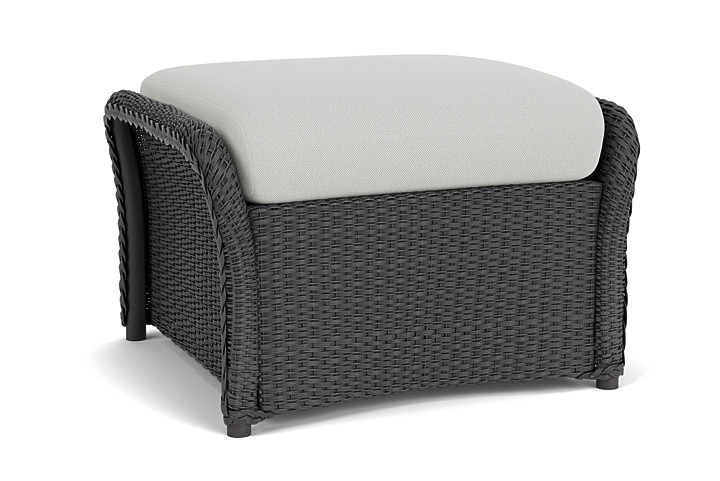 Lloyd Flanders™ Weekend Retreat Woven Ottoman - Charcoal, Loveboat Mint