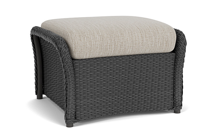 Lloyd Flanders™ Weekend Retreat Woven Ottoman - Charcoal, Callen Celadon