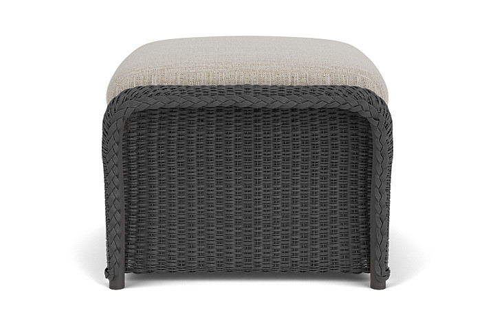 Lloyd Flanders™ Weekend Retreat Woven Ottoman - Charcoal, Callen Celadon