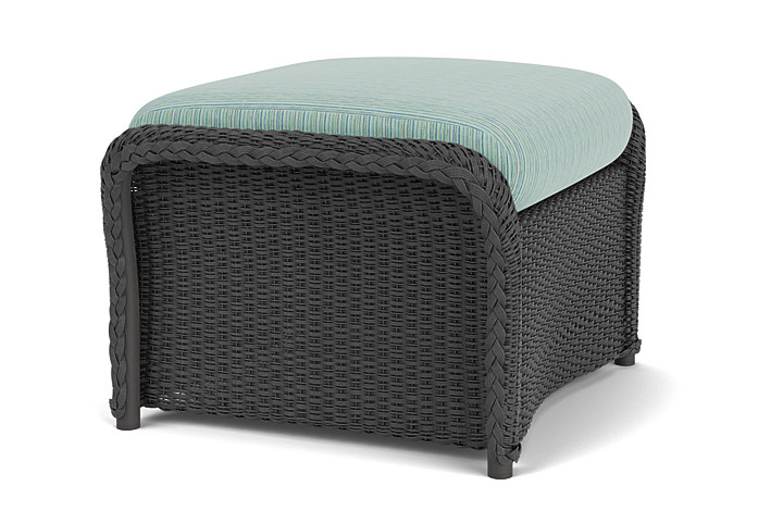 Lloyd Flanders™ Weekend Retreat Woven Ottoman - Charcoal, Unearth Dew