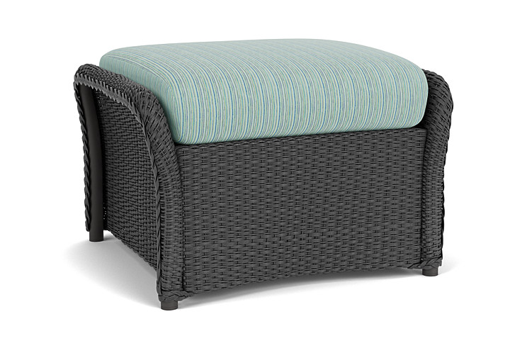 Lloyd Flanders™ Weekend Retreat Woven Ottoman - Charcoal, Unearth Dew