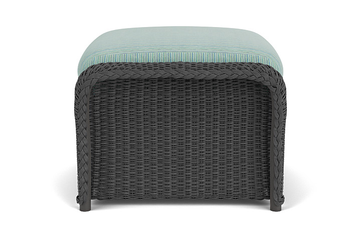 Lloyd Flanders™ Weekend Retreat Woven Ottoman - Charcoal, Unearth Dew