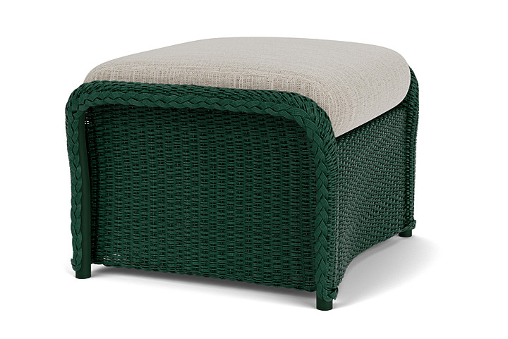 Lloyd Flanders™ Weekend Retreat Woven Ottoman - Woodland, Callen Celadon