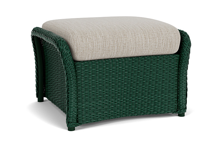 Lloyd Flanders™ Weekend Retreat Woven Ottoman - Woodland, Callen Celadon